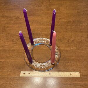 Glass Advent Wreath/With Candles